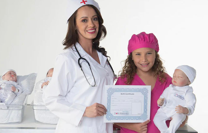 Adopt a reborn doll and get a birth certificate. Amazing experience