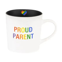 About Face Designs Proud Parent Mug, White Rainbow Image 1