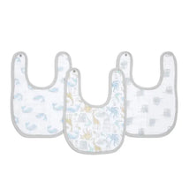 Aden + Anais - 3Pk Cotton Muslin Snap Bib, Natural History Image 1