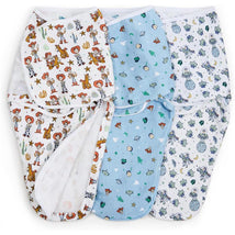 Aden + Anais - 3Pk Essentials Easy Swaddle Wrap Quick Change with Bottom Zipper, Toy Story Image 1