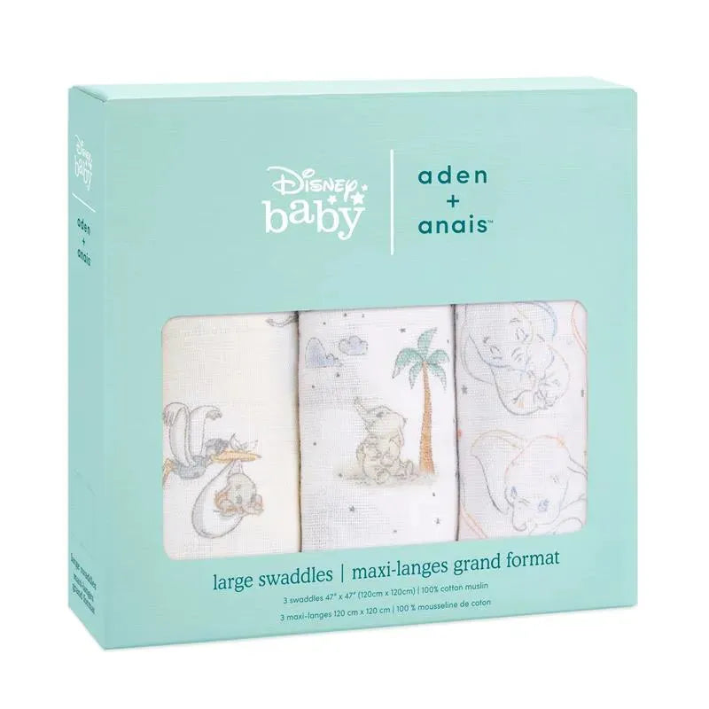 Aden + Anais - 3Pk Swaddles My Darling Dumbo Image 4