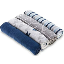 Aden + Anais - 4Pk Aden Muslin Swaddles Denim Wash Image 1