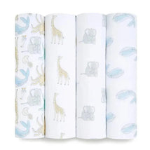 Aden + Anais - 4Pk Cotton Muslin Swaddle, Natural History Image 1
