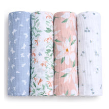 Aden + Anais - 4Pk Essentials Cotton Muslin Swaddle, Butterfly Garden Image 1