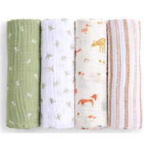 Aden + Anais - 4Pk Essentials Cotton Muslin Swaddle, Sage Woodland Image 1
