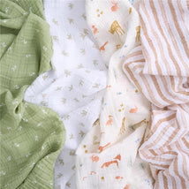 Aden + Anais - 4Pk Essentials Cotton Muslin Swaddle, Sage Woodland Image 2