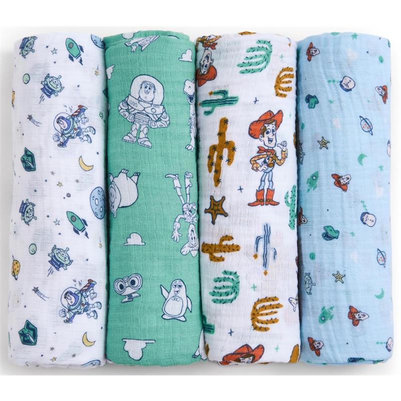 Aden + Anais - 4Pk Essentials Muslin Swaddle Blankets, Toy Story Image 1