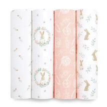 Aden + Anais - 4Pk Muslin Swaddles Blushing Bunnies Image 1