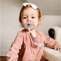 Ali + Oli - 3Pk Pacifier Clip Linen, Cotton Candy Image 3