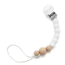 Ali + Oli Pacifier Clip (White Wood) Image 1