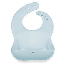 Ali + Oli - Silicone Baby Bib Roll Up & Stay Closed, Sky Image 1
