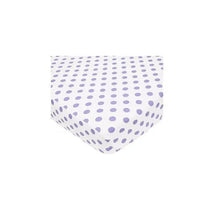 American Baby Cotton Percale Fitted Crib Sheet, Lavender Dots Image 1