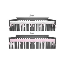 American Baby - Side Crib Rails Covers, Pink/White Image 1