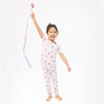 Angel Dear Baby Girl Ribbon Ballerinas Short Sleeve Loungewear Set Image 1
