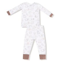 Angel Dear - Baby Neutral Pups Long Sleeve Loungewear Set Image 1