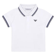 Armani Baby - Boy Essential Short Sleeve Polo, White Image 1