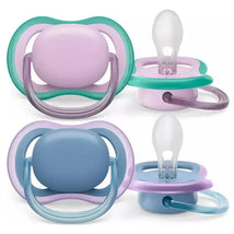 Avent - 2Pk Ultra Air Pacifier Blue Hush & Lush Lilac, 6/18M Image 2