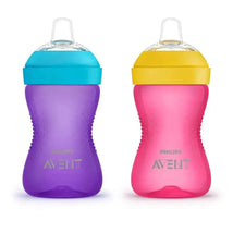Avent - 2Pk My Grippy Spout Cup, Pink/Purple, 10Oz Image 1