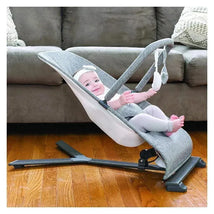 Baby Delight - Alpine Deluxe Portable Bouncer, 0-6 months, Charcoal Tweed Image 2