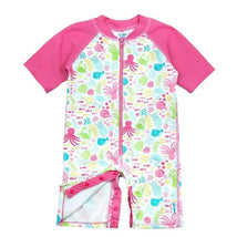 Baby Girls One-Piece Swim Sunsuit White Sea Pals Image 1