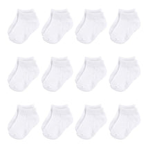 Baby Vision 12Pk Girls Organic Cotton Casual Sock, White Image 1