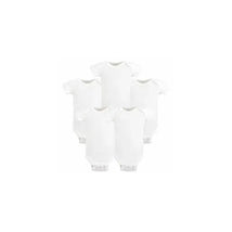 Baby Vision - 5Pk Baby Unisex Bodysuits, Preemie, White Image 1
