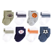 Baby Vision 8Pk Infant Boys Cotton Rich Newborn & Terry Socks Image 1