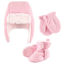 Baby Vision - Trapper Hat, Mitten And Bootie Set, Light Pink Image 2