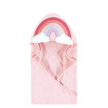 Baby Vision Unisex Baby Cotton Animal Face Hooded Towel, Rainbow, One Size Image 1