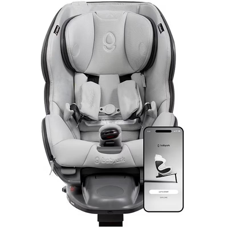 Babyark - Smart Convertible Car Seat, Charcoal Grey Base/Glacier Ice Seat Image 2