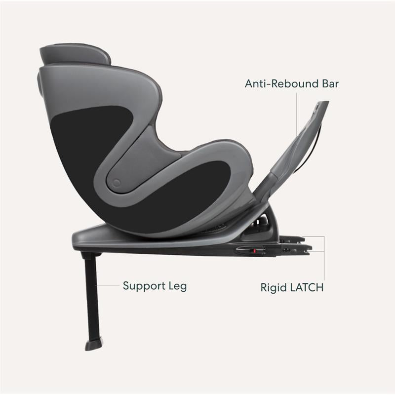 Babyark - Smart Convertible Car Seat, Charcoal Grey Base/Glacier Ice Seat Image 3