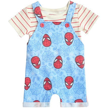 Babyfair 2Pk Disney Boy Overall & Shirt, Blue/Red, Spider Man Image 1