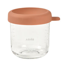 Beaba 8oz Glass Baby Food Jar, Terracotta Image 1