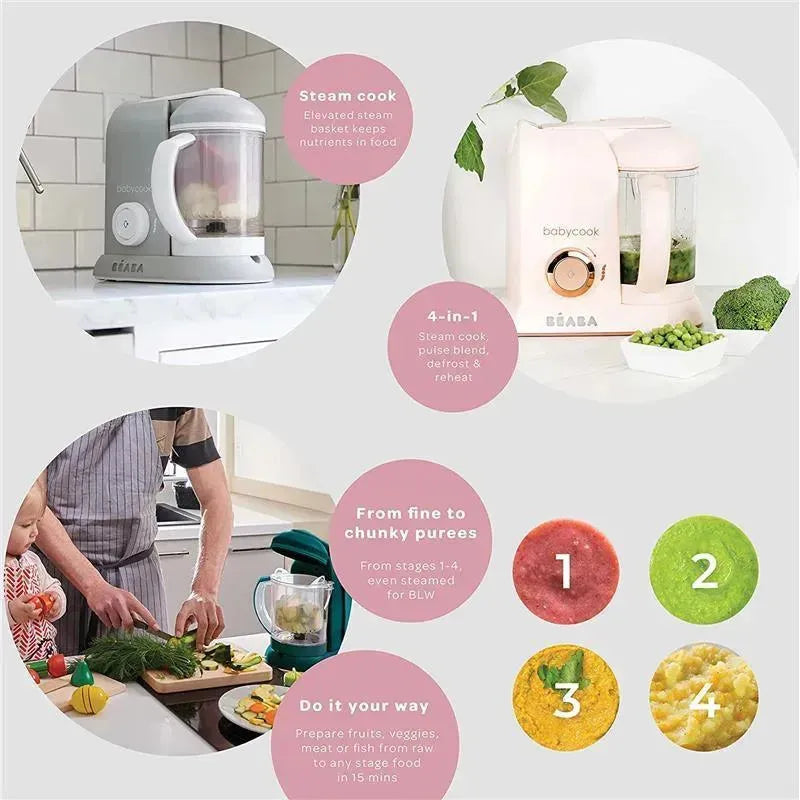 Beaba - Babycook Solo 4 in 1 Baby Food Maker, Cloud Image 4