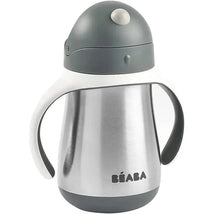 Beaba - Stainless Steel Straw Sippy Cup, Charcoal Image 2