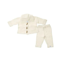 Beba Bean Knit Hoodie And Pant Set, Ivory Image 1