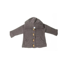 Beba Bean Knit Hoodie Grey Image 1