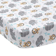 Bedtime Originals Jungle Fun Fitted Crib Sheet Image 1