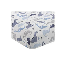Bedtime Originals Roar Dinosaur 3 Piece Crib Bedding Set, Blue/Gray Image 3