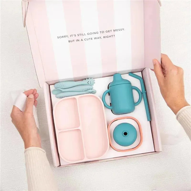 Bella Tunno - Little Bites Bundle, Baby Feeding Set, 100% Food-Grade Silicone, Confetti Castle Image 7