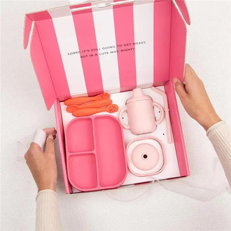 Bella Tunno - Little Bites Bundle, Baby Feeding Set, 100% Food-Grade Silicone, Garden Party Image 8