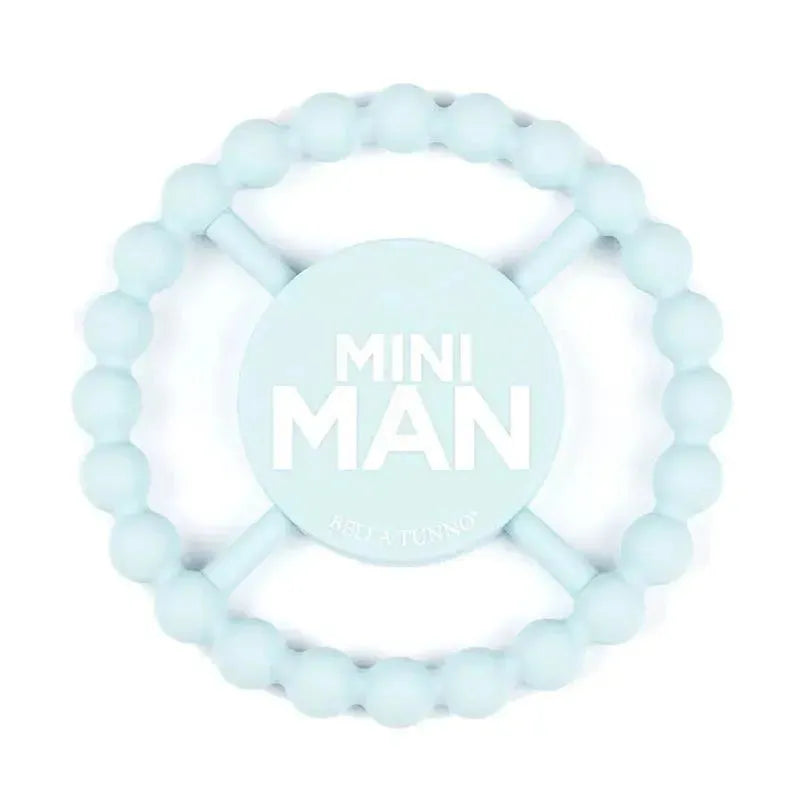 Bella Tunno - Mini Man Happy Teether, Ligh Blue Image 1