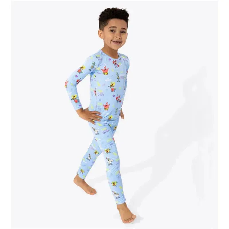 Bellabu Bear - Good Vibes Bamboo Kids Spongebob Squarepants Pajamas Image 2