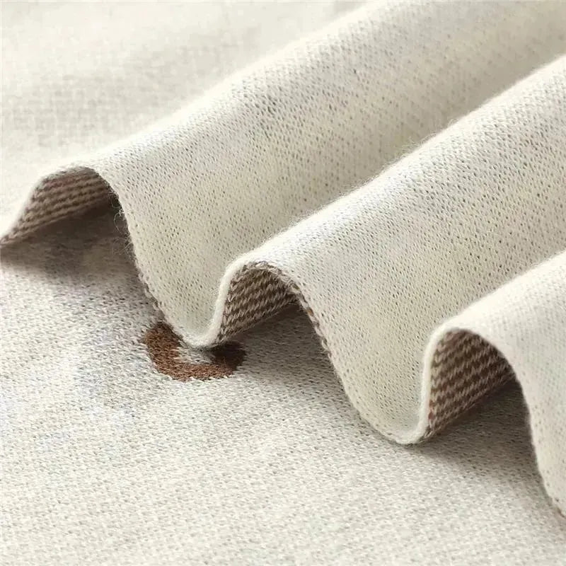 Bleu La La - 100% Luxury Cotton Swaddle Receiving Baby Blanket, Mushroom Camel Image 6