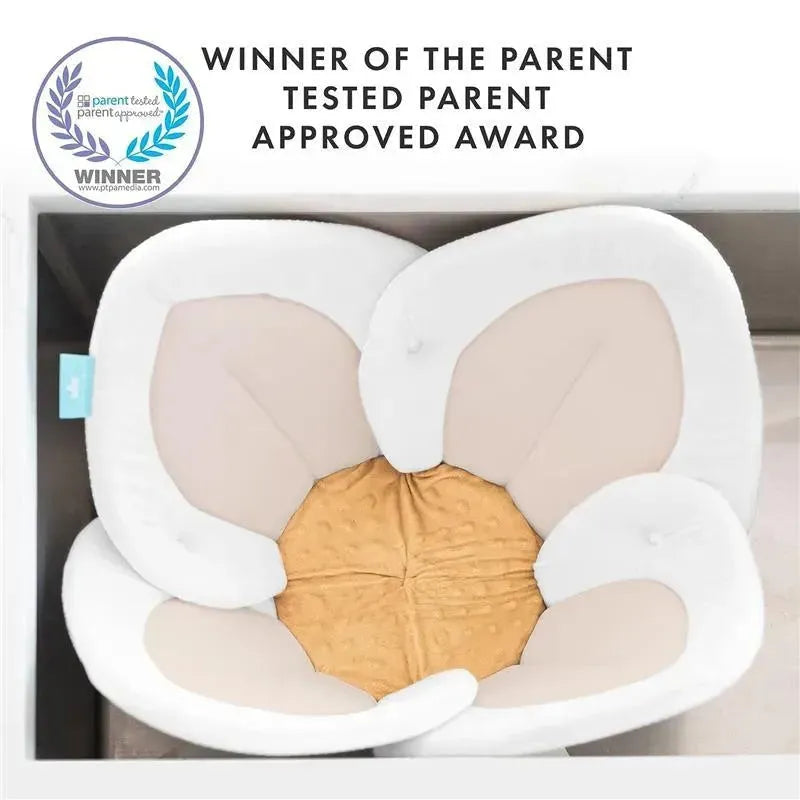 Blooming Bath - Lotus Flower Bath Mat Sink Cushion, Buttercream Image 8