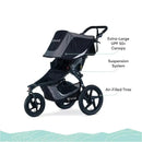 Britax - BOB Gear Revolution Flex 3.0 Jogging Stroller, Graphite Black Image 3