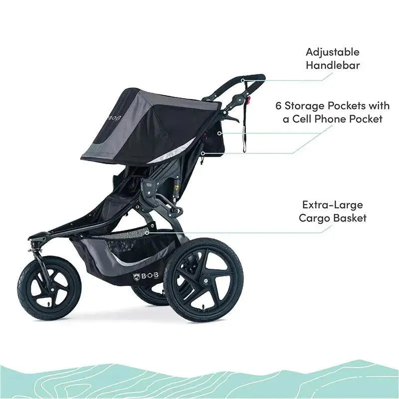 Britax - BOB Gear Revolution Flex 3.0 Jogging Stroller, Graphite Black Image 4