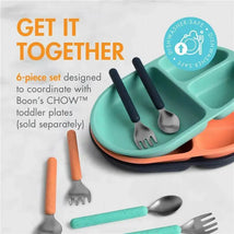 Boon - CHOW™ Toddler Stainless Steel Utensil Spoon And Fork Set, Mint Image 2