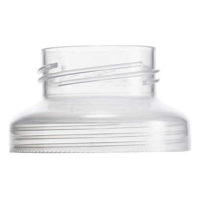Boon Nursh Wide Neck Pump Adapter, clear with textured grip, fits Spectra and Avent breast pumps for easy use.