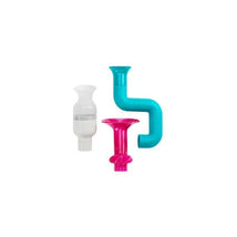 Boon Tubes Builder Bath Toys Set, Blue/White/Pink Image 2